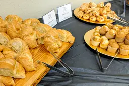 Fresh French croissants for a breakfast catering