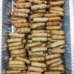 Pork sausage links for a breakfast catering