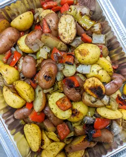 Roasted Potatoes with Bell Peppers and Onions
