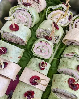 Turkey, Cranberry, and Cream Cheese Pinwheels