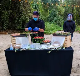Wedding Catering Display with our Servers